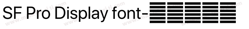 SF Pro Display font字体转换